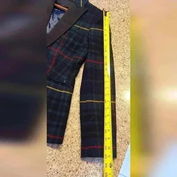 J crew collection green plaid blazer size xs 2 - Picture 9 of 16